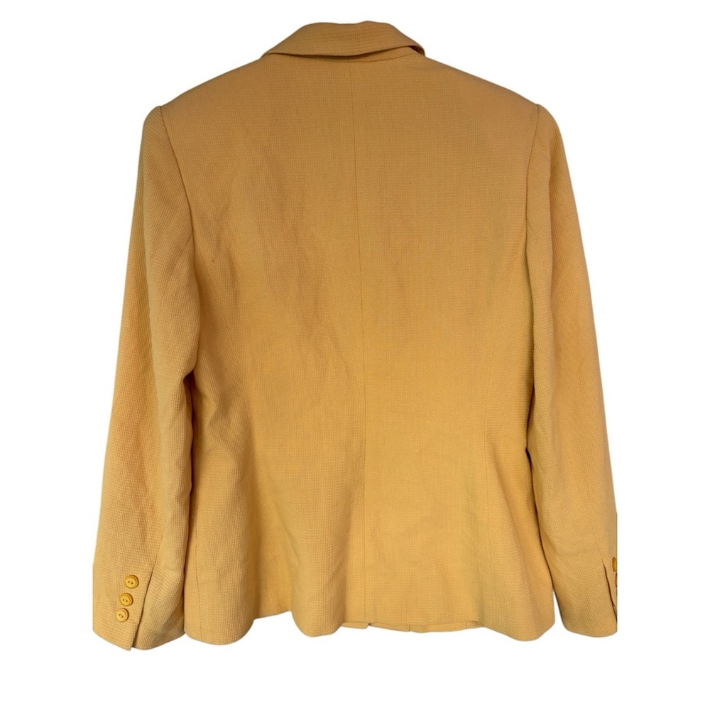 Kasper Women's Yellow Notch Collar Button Blazer - Picture 2 of 10